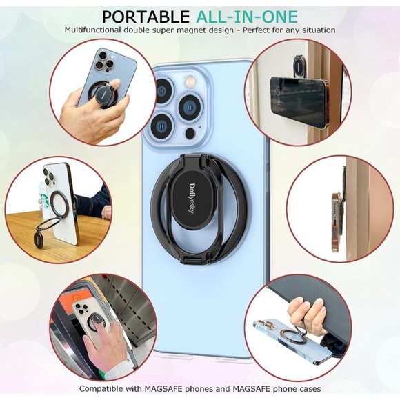 Magnetic Phone Finger Ring Holder with Magsafe - Picture 9 of 15